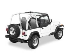 Bestop 51787-35 Front Upper Half Door Sliders Blk Diamond for 97-06 Wrangler TJ