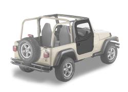 Bestop 51789-15 Front Full 2Pc Soft Doors Black Denim for 97-06 Wrangler TJ