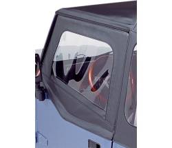 Bestop 51782-01 Front Upper Soft Half Doors Black Crush for 88-95 Wrangler YJ