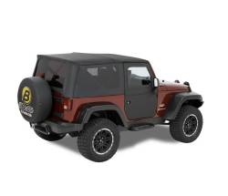Bestop 51798-17 Front Full 2Pc Soft Doors Black Twill for 07-18 Wrangler JK