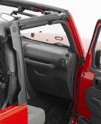 Bestop 55010-01 Front Factory Style Door Surrounds Black for 07-18 Wrangler JK