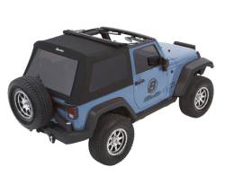 Bestop - Bestop 54922-17 Trektop Glide Black Twill Soft Top for 07-18 Wrangler JK 2DR - Image 2