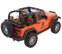Bestop - Bestop 54922-35 Trektop Glide Black Diamond Soft Top for 07-18 Wrangler JK 2DR - Image 3