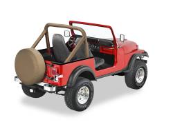 Bestop 80007-04 Tan Sport Bar Pad & Cover Set for 80-86 Jeep CJ5 & CJ7