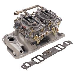 Edelbrock - Edelbrock 2025 RPM Air-Gap Dual-Quad Intake Manifold/Carb Kit for 57-86 SB Chevy - Image 1