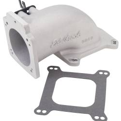 Edelbrock - Edelbrock 3848 Ultra Low Profile Universal Intake Elbow 90mm T.B. To 4150 Flange - Image 1
