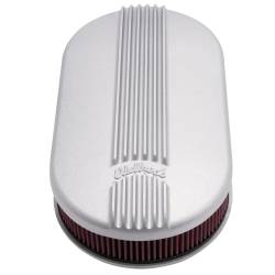 Edelbrock - Edelbrock 41199 2.4" Pro-Flo Satin Large Oval Cast Air Cleaner for Dual-Quads - Image 4