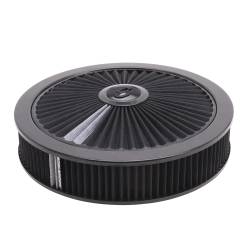 Edelbrock - Edelbrock 43662 Pro-Flo Black Round 14" Air Cleaner w/3" Pro-Flo Element Black - Image 1