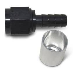 Russell - Russell 610583 ProClassic Crimp On Hose End Straight End Black/Clear -10AN - Image 1