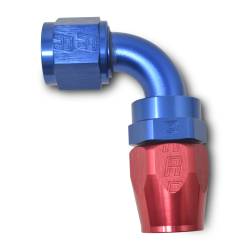 Russell - Russell 610160 6AN ProClassic Swivel 90-DEG Hose End w/Red/Blue Finish - Image 1