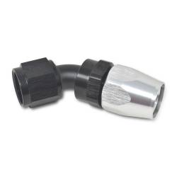 Russell - Russell 610103 8AN ProClassic Swivel 45-DEG Hose End w/Black/Silver Finish - Image 2