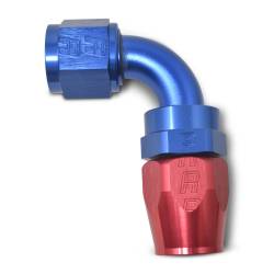 Russell - Russell 610180 10AN ProClassic Swivel 90-DEG Hose End w/Red/Blue Finish - Image 1