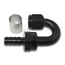 Russell - Russell 610513 ProClassic Crimp On Hose End 180-DEG End Black/Clear -06AN - Image 1