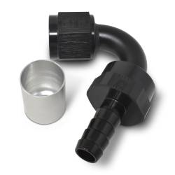 Russell - Russell 610553 ProClassic Crimp On Hose End 120-DEG End Black/Clear -08AN - Image 1