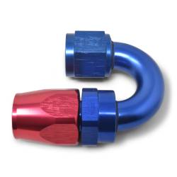 Russell - Russell 613500 6AN ProClassic Swivel 180 Degree Tight Radius Hose End Red/Blue - Image 1