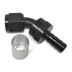 Russell - Russell 610473 ProClassic Crimp On Hose End 45-DEG End Black/Clear -06AN - Image 1