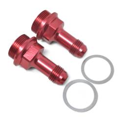 Russell - Russell 640360 7/8" -20 x 6AN Male Flare Ext. Carb Fitting Dual Feed 2" Red Pair - Image 2