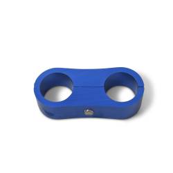 Russell - Russell 654312 8AN Alum. Hose Separator for Two 8AN Size Tubing Blue Finish Pair - Image 1