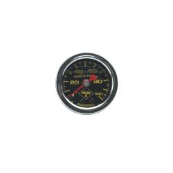 Russell - Russell 650320 0-100 PSI Fuel Pressure Gauge Blk Face Chrome Case Liquid Filled - Image 1