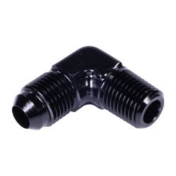 Russell - Russell 660823 Pro Classic Flare To Pipe 90-DEG Black -06AN .25" NPT - Image 1