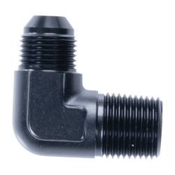 Russell - Russell 660873 8AN 90-DEG Flare To 1/2" Pipe Adapter Fitting w/Black Finish - Image 1