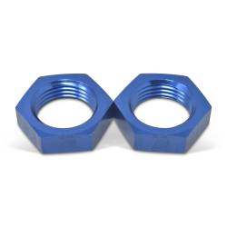 Russell - Russell 661870 3AN To 3/8"-24 Thread Bulkhead Nut Adapter Fitting w/Blue Finish - Image 1