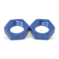 Russell - Russell 661900 8AN To 3/4"-16 Thread Bulkhead Nut Adapter Fitting w/Blue Finish - Image 1
