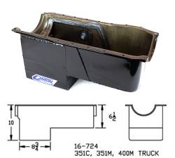 Canton - Canton 16-724 Oil Pan 351C Ford Rear Sump 4X4 Truck Oil Pan Black Powder Coat - Image 2