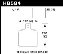 Hawk Performance - Hawk Performance HPS High Performance Street Brake Pads HB584F.485 - Image 1