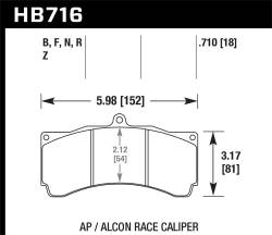 Hawk Performance - Hawk Performance HB716F.710 HPS High Performance Street Brake Pads - Image 1