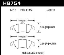 Hawk Performance - Hawk Performance Street/Race Performance Brake Pads HB754R.726 - Image 1