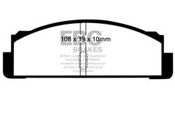 EBC Brakes - EBC Brakes DP2130 Greenstuff 2000 Series Sport Brake Pads for 68-83 Fiat 124 1.6 - Image 1
