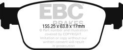 EBC Brakes - EBC Brakes DP22273 Greenstuff 2000 Series Sport Brake Pads for 17-18 A4 - Image 1