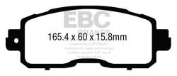 EBC Brakes - EBC Brakes DP23011 Greenstuff 2000 Series Sport Brake Pads for Altima LEAF - Image 1