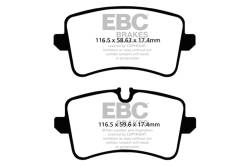 EBC Brakes - EBC Brakes DP22082 Greenstuff 2000 Series Sport Rear Brake Pads for Audi A6 2.0 - Image 1