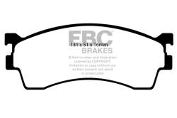 EBC Brakes - EBC Brakes DP31409C Redstuff Ceramic Low Dust Brake Pads for Protege Protege5 - Image 1