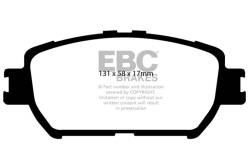 EBC Brakes - EBC Brakes DP31642C Redstuff Ceramic Low Dust Brake Pads for Camry/GS300/IS250 - Image 1