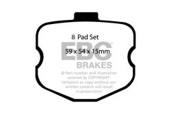 EBC Brakes - EBC Brakes DP31771/2C Redstuff Ceramic Low Dust Brake Pads for 06-08 Corvette - Image 1