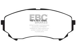 EBC Brakes - EBC Brakes DP31828C Redstuff Ceramic Low Dust Brake Pads for 11-14 CTS - Image 1