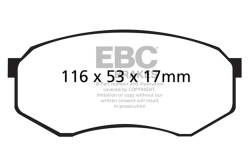 EBC Brakes - EBC Brakes DP41317R Yellowstuff Street & Track Brake Pads for 95-04 Tacoma - Image 1