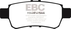 EBC Brakes - EBC Brakes DP41744R Yellowstuff Street & Track Brake Pads for 05-10 Odyssey - Image 1