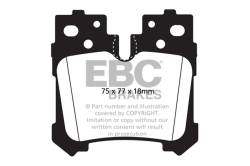 EBC Brakes - EBC Brakes DP41812R Yellowstuff Street & Track Brake Pads - Image 1