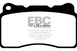 EBC Brakes - EBC Brakes DP42093R Yellowstuff Street & Track Brake Pads - Image 1