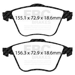EBC Brakes - EBC Brakes DP51574NDX Bluestuff NDX Full Race Brake Pads for 3 9-3 C70 S40 V50 - Image 3