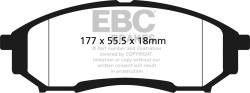 EBC Brakes - EBC Brakes DP61778 6000 Series Greenstuff Truck/SUV Brakes Disc Pads - Image 1