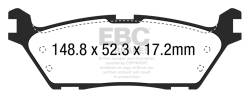 EBC Brakes - EBC Brakes DP63037 6000 Series Greenstuff Truck/SUV Brakes Disc Pads - Image 1