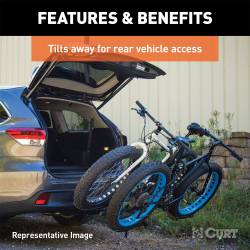CURT - CURT 18087 Tray-Style Hitch-Mounted Bike Rack 4 Bikes 2" Shank - Image 5