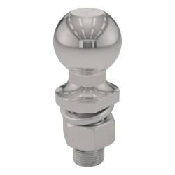 CURT - CURT 40083 2" Trailer Ball 1" x 2-1/8" Shank 6000 lbs Stainless Packaged - Image 2