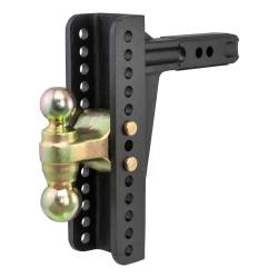 CURT - CURT 45926 Adjustable Channel Mount w/Dual Ball 2" Shank 14000 lbs 10-1/8" Drop - Image 1