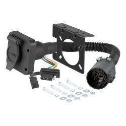 CURT - CURT 55664 4-Way Flat To 6-Way Round Wiring Adapter - Image 1